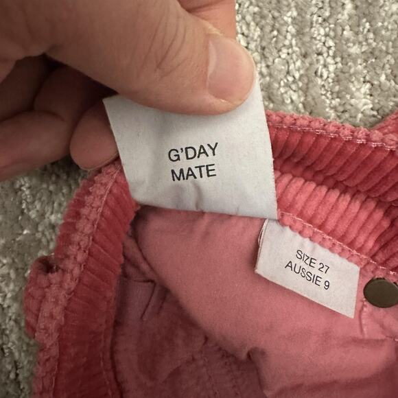 Rolla's Pants Womens 27 Pink Eastcoast Flare High Rise Corduroy Boho Bell Bottom - Picture 9 of 13